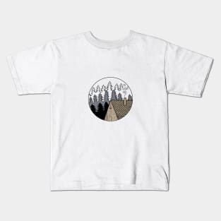 ClipArt Winter Wonderland Night Graphic Kids T-Shirt